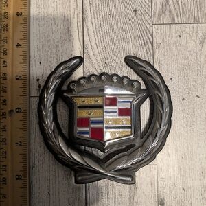 Cadillac Silver and Multicolor Car Emblem